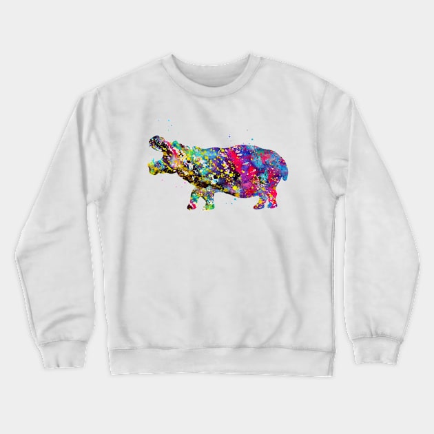 Hippopotamus Crewneck Sweatshirt by erzebeth